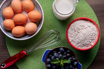 Blueberries cake ingredients
