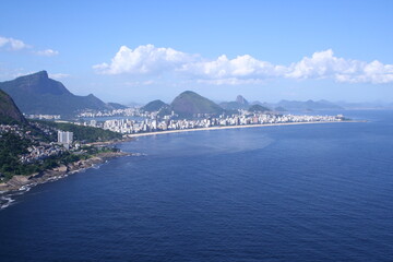 aerial view of copacabana beach rio de janeiro brazil