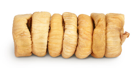 dried figs isolated on white background with clipping path and full depth of field