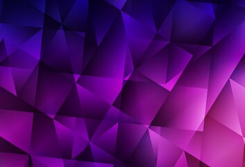 Obraz premium Dark Purple vector polygonal pattern.
