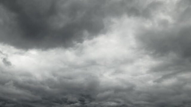 beautiful dark dramatic sky with stormy clouds time lapse before the rain 