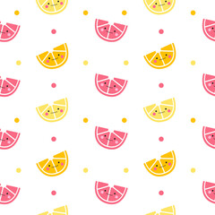 Cute Fruit Summer Seamless Pattern