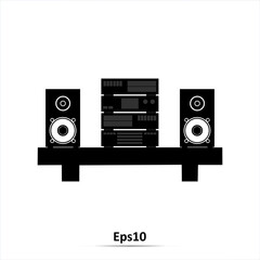 Audio sistem icon. Vector illustration. EPS10