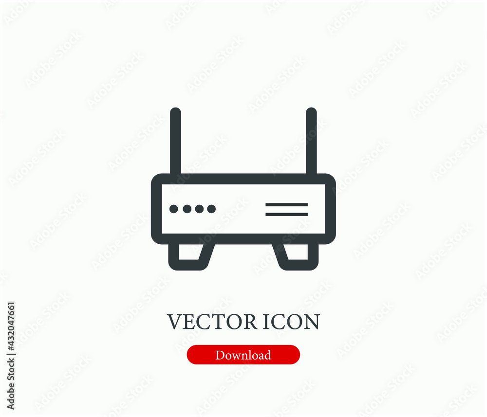 Poster router vector icon. editable stroke. linear style sign for use on web design and mobile apps, logo. 