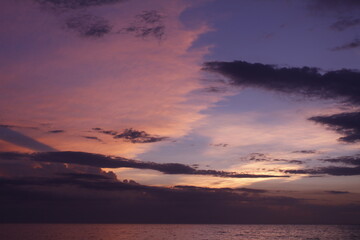 sunset over the sea