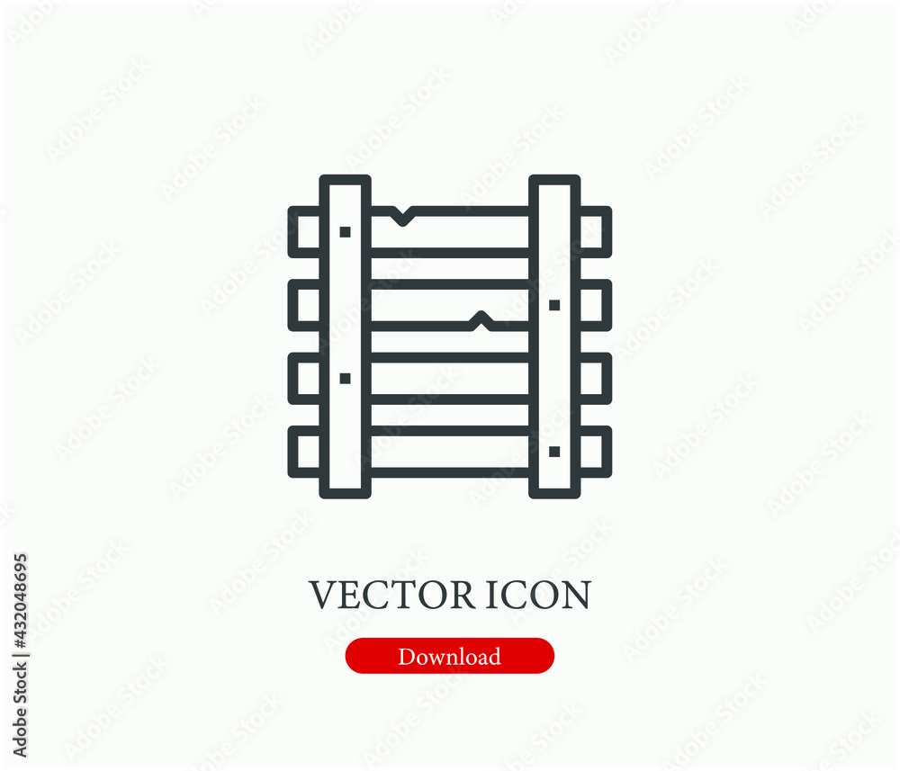 Poster railway vector icon. editable stroke. linear style sign for use on web design and mobile apps, logo.