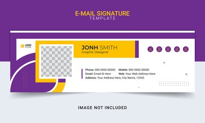 Corporate multi-purpose email signature interface design. Emailers personal business web modern vector layout Template design.