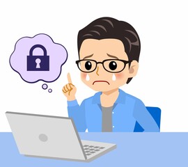 メガネを掛けた若い男性