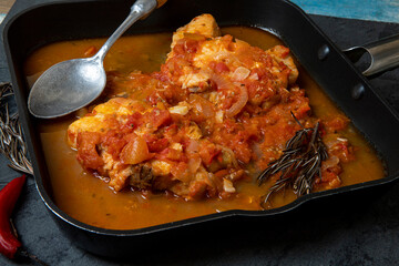 Dogfish moqueca, traditional food of Brazil