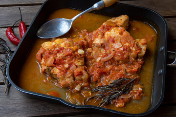 Dogfish moqueca, traditional food of Brazil