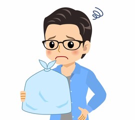 メガネを掛けた若い男性