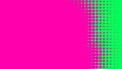 Dots halftone green pink color pattern gradient texture with technology digital background. Pop art comics with nature graphic design.