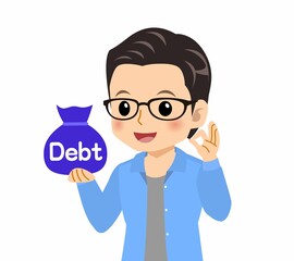 メガネを掛けた若い男性