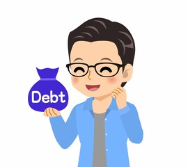 メガネを掛けた若い男性