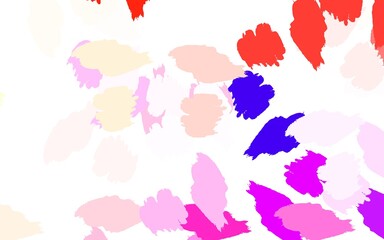 Light Red, Yellow vector background with abstract shapes.