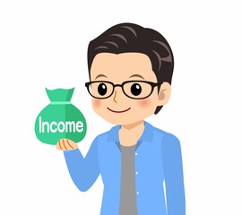 メガネを掛けた若い男性