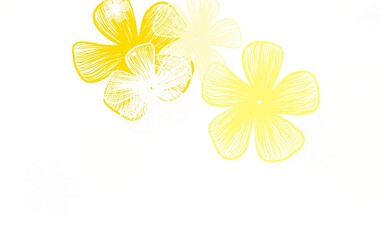 Light Green, Yellow vector abstract design with flowers.