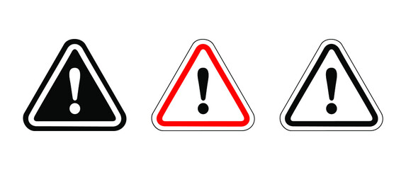TRIANGULAR CAUTION WARNING SIGN AND SYMBOL VECTOR