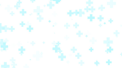 Medical health blue cross pattern white background. Abstract healthcare technology and science concept.