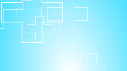Abstract medical health blue cross pattern background. G