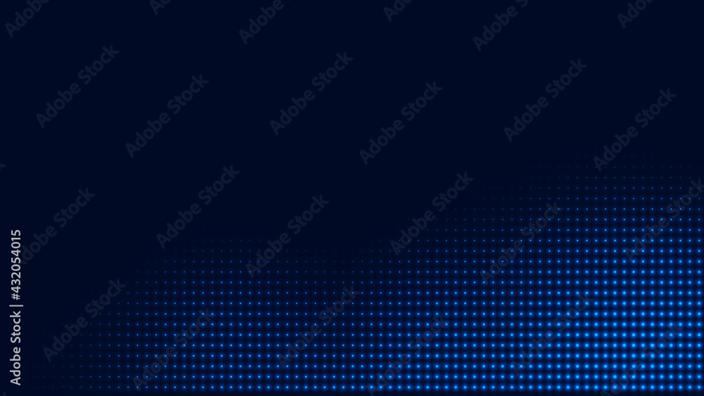 Poster dot blue pattern screen led light gradient texture background. abstract technology big data digital 