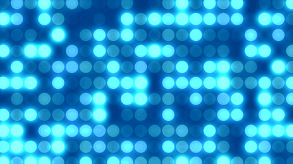 Dot  white blue pattern screen led light gradient texture background. Abstract  technology big data digital background. 3d rendering.