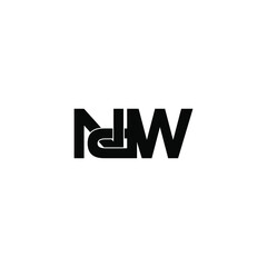 Obraz premium ndw letter original monogram logo design