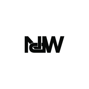 ndw letter original monogram logo design