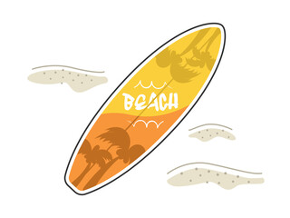 サーフボードのイラスト