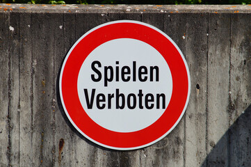 Prohibition sign  