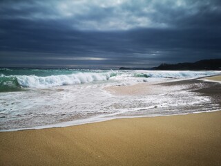 Sea sand and turquoise sea