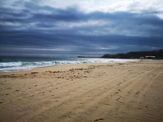 Sea sand and turquoise sea