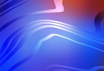 Light Blue, Red vector backdrop with curved lines.