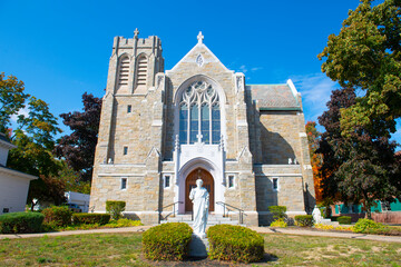St. Joseph's Catholic Church at 30 Church Street in city of Laconia, New Hampshire NH, USA. 