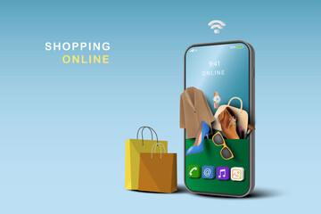 Shopping online concept. Online Store. 
