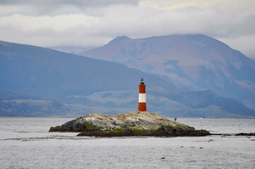Fototapeta na wymiar lighthouse on the coast of island