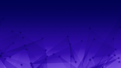 Abstract technology and science polygonal space low poly dark background Tone blue purple with connecting dots and lines.