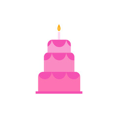 Birthday Cake Conceptual Icon Vector Design Illustration