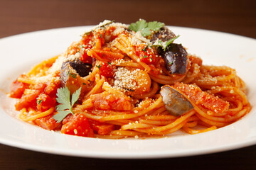 ナスのアラビアータ