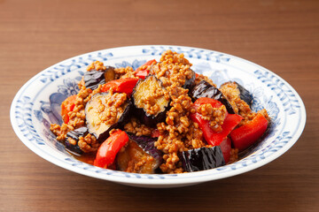 なすのボローニャ風炒め