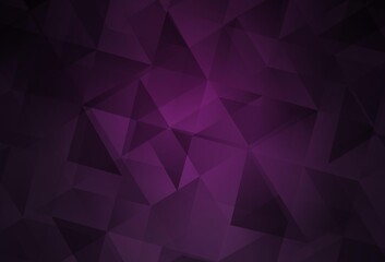Fototapeta premium Dark Pink vector polygon abstract background.