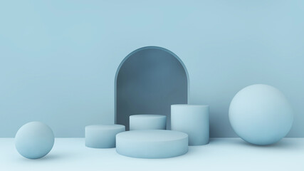 3d background display products podium scene. 3d rendering podium. Abstract minimal scene with geometric platform.