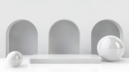 3d background display products podium scene. 3d rendering podium. Abstract minimal scene with geometric platform.