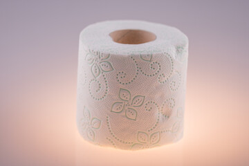 White roll toilet paper