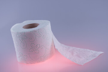 White roll toilet paper