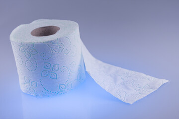 White roll toilet paper