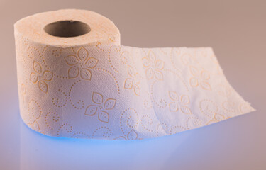 White roll toilet paper