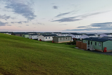 Park houses, caravans, camping in summer.