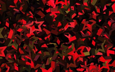 Dark Pink, Yellow vector background with colored stars.