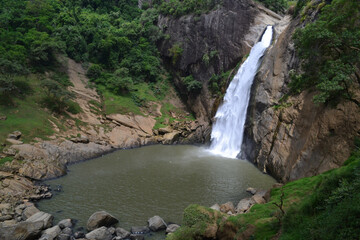 Mesmerizing view of Dunhinda Falls Badulla, Sri Lanka